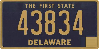 DE license plate 43834