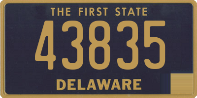 DE license plate 43835