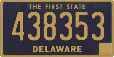 DE license plate 438353