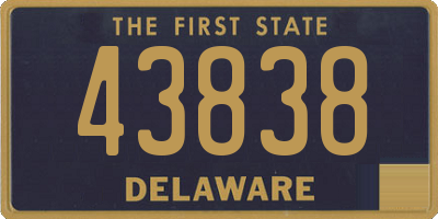 DE license plate 43838