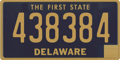 DE license plate 438384