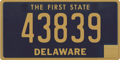 DE license plate 43839