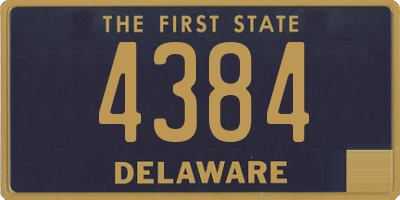 DE license plate 4384