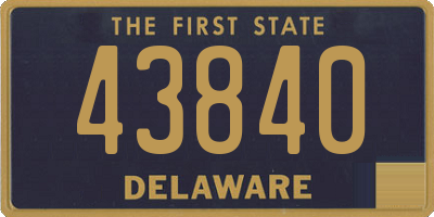 DE license plate 43840