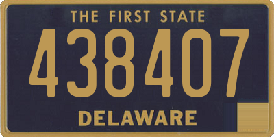 DE license plate 438407