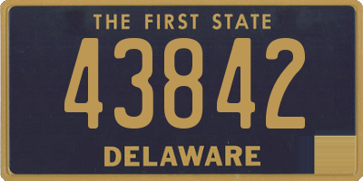 DE license plate 43842