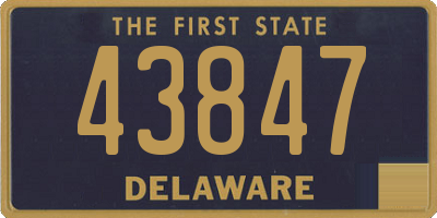 DE license plate 43847