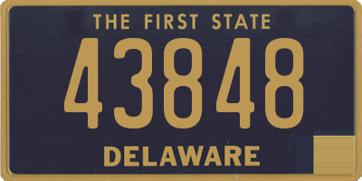 DE license plate 43848