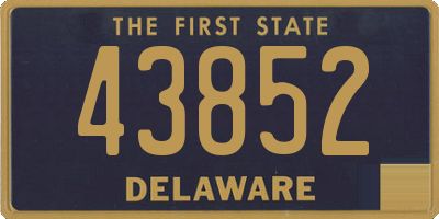 DE license plate 43852