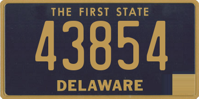 DE license plate 43854