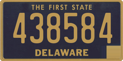 DE license plate 438584