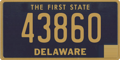 DE license plate 43860