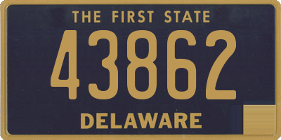 DE license plate 43862