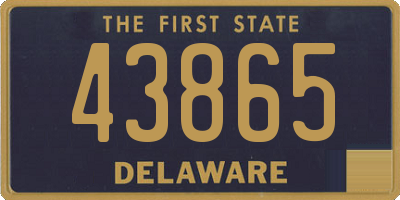 DE license plate 43865