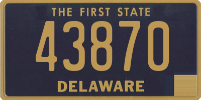 DE license plate 43870