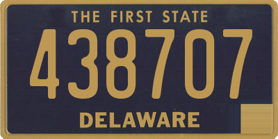 DE license plate 438707