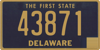 DE license plate 43871