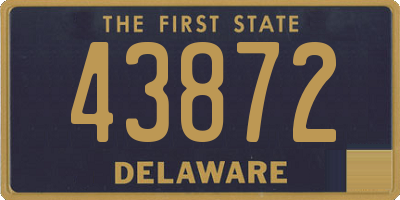 DE license plate 43872