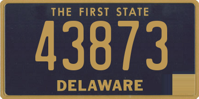 DE license plate 43873