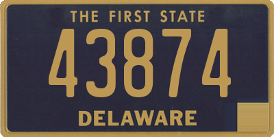 DE license plate 43874