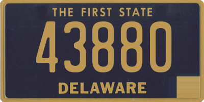 DE license plate 43880