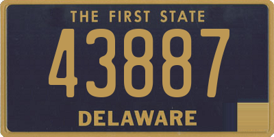 DE license plate 43887