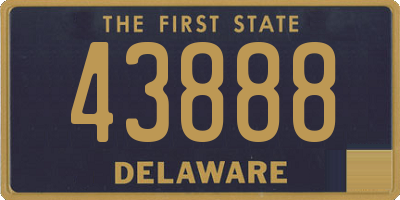 DE license plate 43888