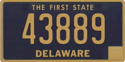 DE license plate 43889