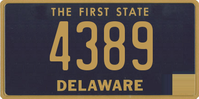 DE license plate 4389