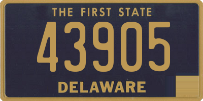 DE license plate 43905