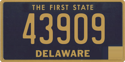 DE license plate 43909