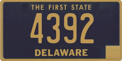 DE license plate 4392