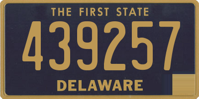 DE license plate 439257
