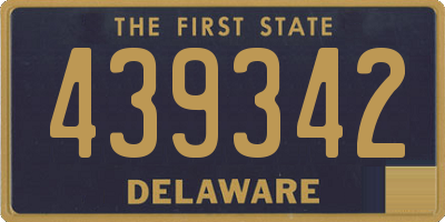 DE license plate 439342
