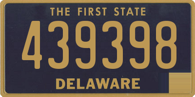 DE license plate 439398