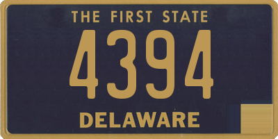 DE license plate 4394