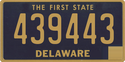 DE license plate 439443