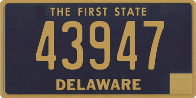 DE license plate 43947