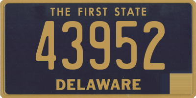 DE license plate 43952