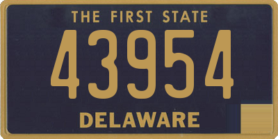 DE license plate 43954