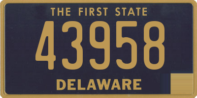 DE license plate 43958