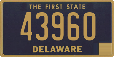 DE license plate 43960