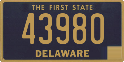 DE license plate 43980