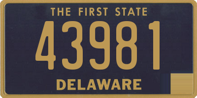 DE license plate 43981