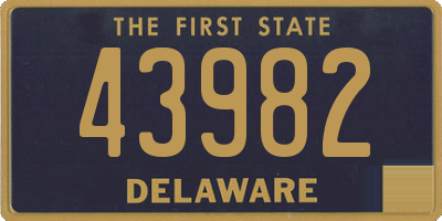 DE license plate 43982