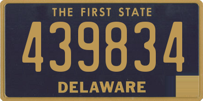 DE license plate 439834