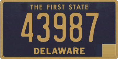 DE license plate 43987