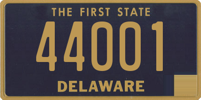 DE license plate 44001