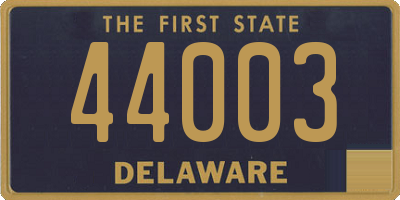 DE license plate 44003