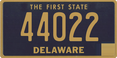 DE license plate 44022